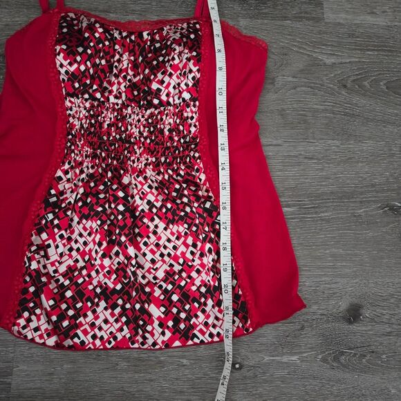 My Michelle Vintage Y2K red Black Camisole blouse Top size medium - Picture 8 of 10